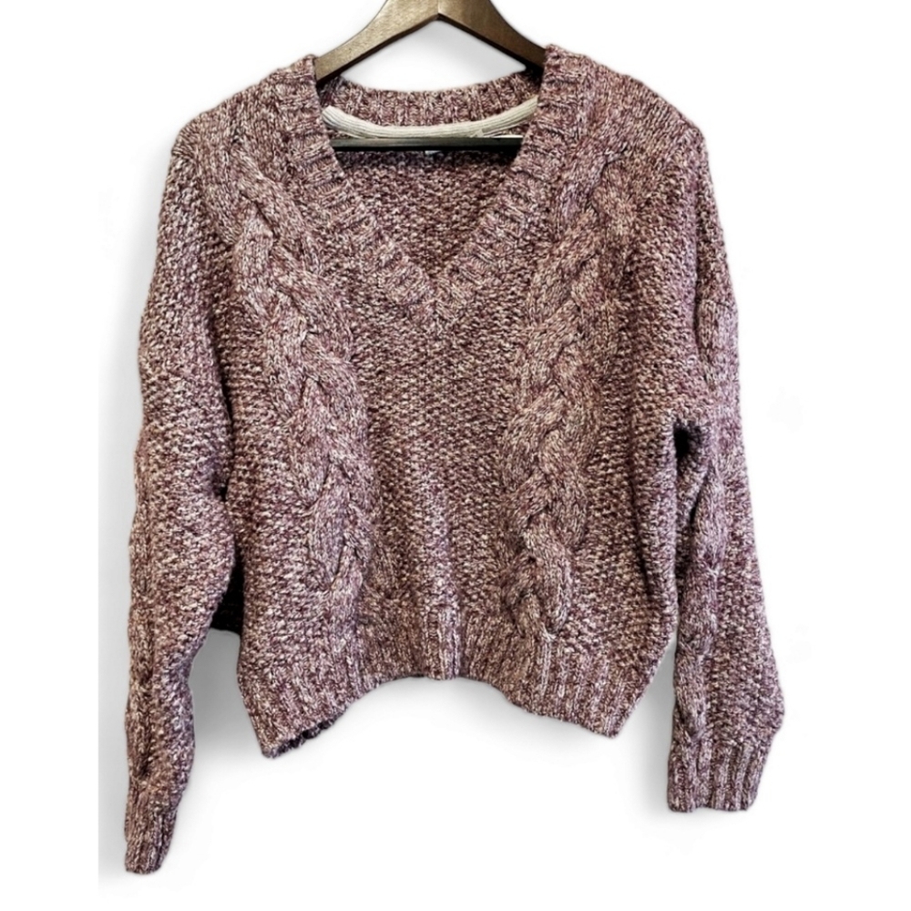 Urban Outfitters Slouchy Sweater Chunky Cable Knit Oversized And Cropped